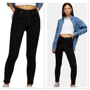 Topshop Jamie Black skinny jeans 28w 30L in perfect condition